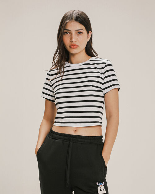 Crop Top Manga Corta